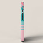 Chill Vibes - memphis retro throwback 1980s 80s neon pop art flamingo paradise socal vacation iPhone Case Gallery Image 2