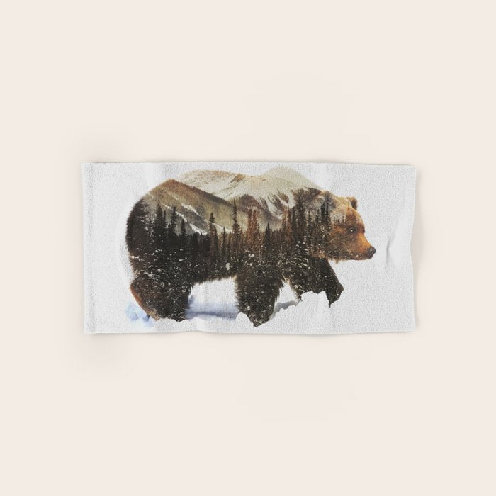 Arctic Grizzly Bear Bath Towel Gallery Image 1