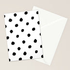 Hand Drawn Polka Dots â Black and White Ink Art Stationery Card Gallery Image 2