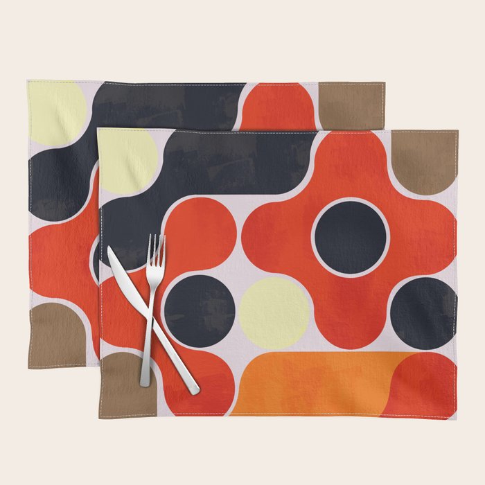 Mid-century geometry no4 Placemat Gallery Image 1