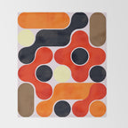 Mid-century geometry no4 Throw Blanket Gallery Image 2