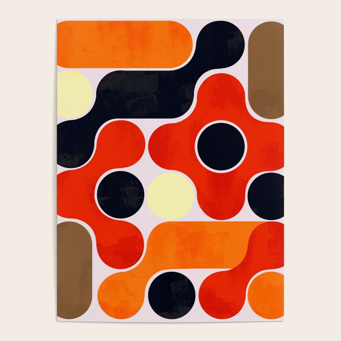 Mid-century geometry no4 Poster Gallery Image 1