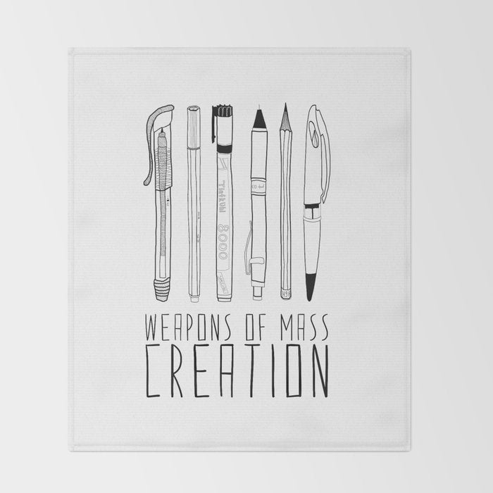 weapons of mass creation Throw Blanket Gallery Image 2
