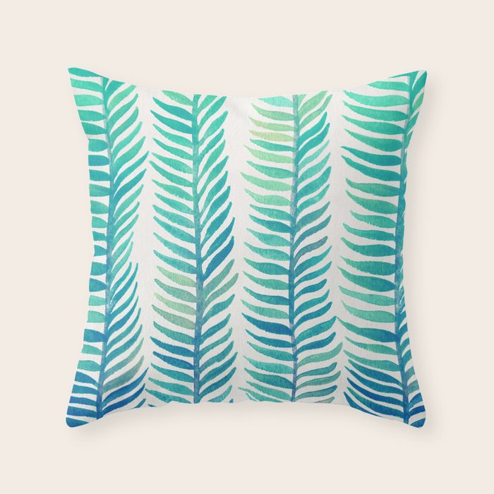 Seafoam Seaweed Throw Pillow Gallery Image 6