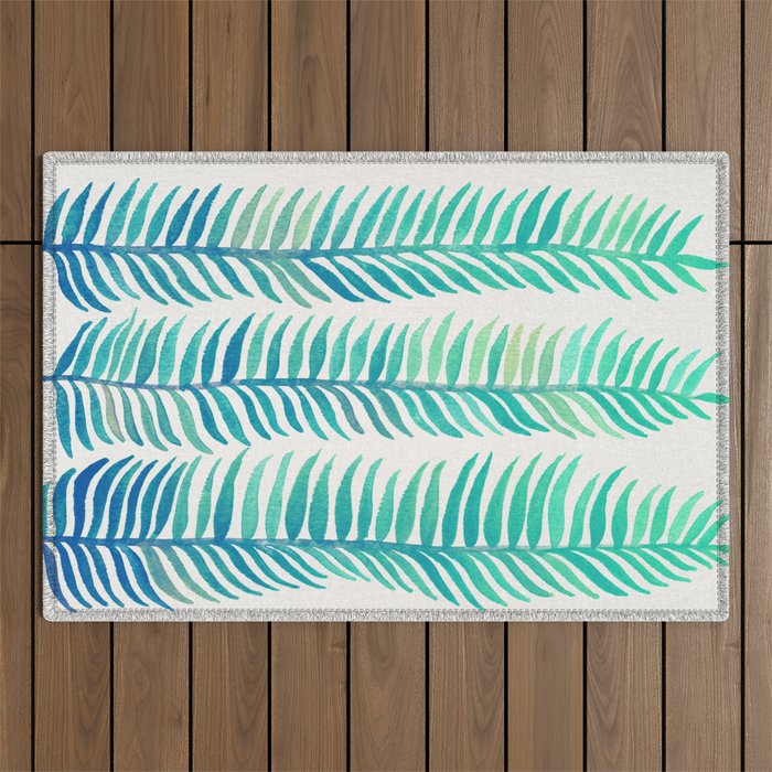 Seafoam Seaweed Outdoor Rug Gallery Image 1