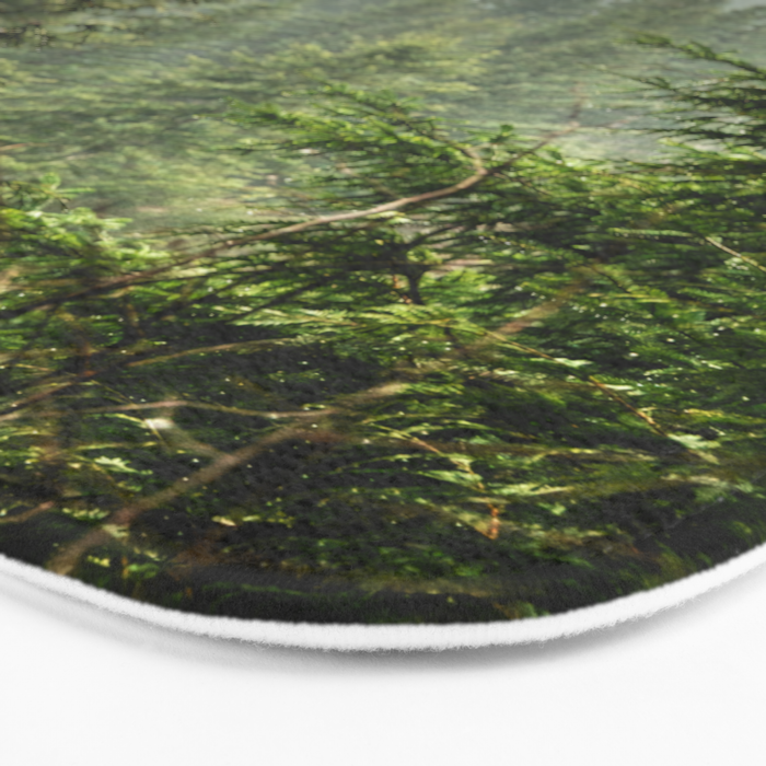 Wanderlust Forest - Mountain Adventure in Foggy Woods Bath Mat Gallery Image 3