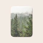 Wanderlust Forest - Mountain Adventure in Foggy Woods Bath Mat Gallery Image 1