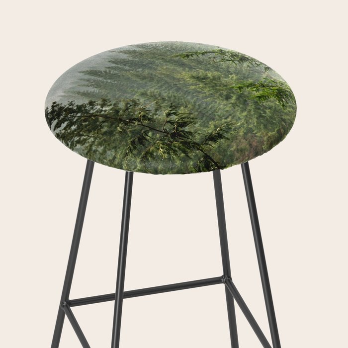 Wanderlust Forest - Mountain Adventure in Foggy Woods Stool Gallery Image 2