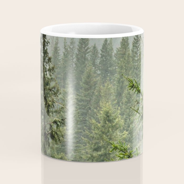 Wanderlust Forest - Mountain Adventure in Foggy Woods Coffee Mug Gallery Image 4