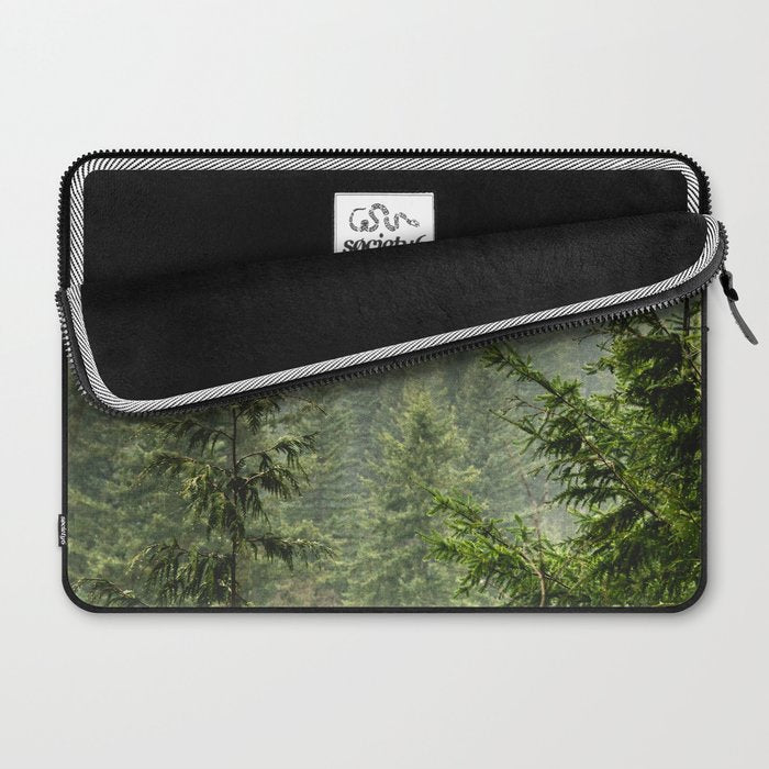 Wanderlust Forest - Mountain Adventure in Foggy Woods Laptop Sleeve Gallery Image 2