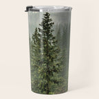 Wanderlust Forest - Mountain Adventure in Foggy Woods Travel Mug Gallery Image 3