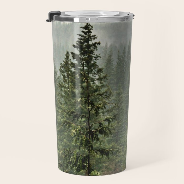 Wanderlust Forest - Mountain Adventure in Foggy Woods Travel Mug Gallery Image 3