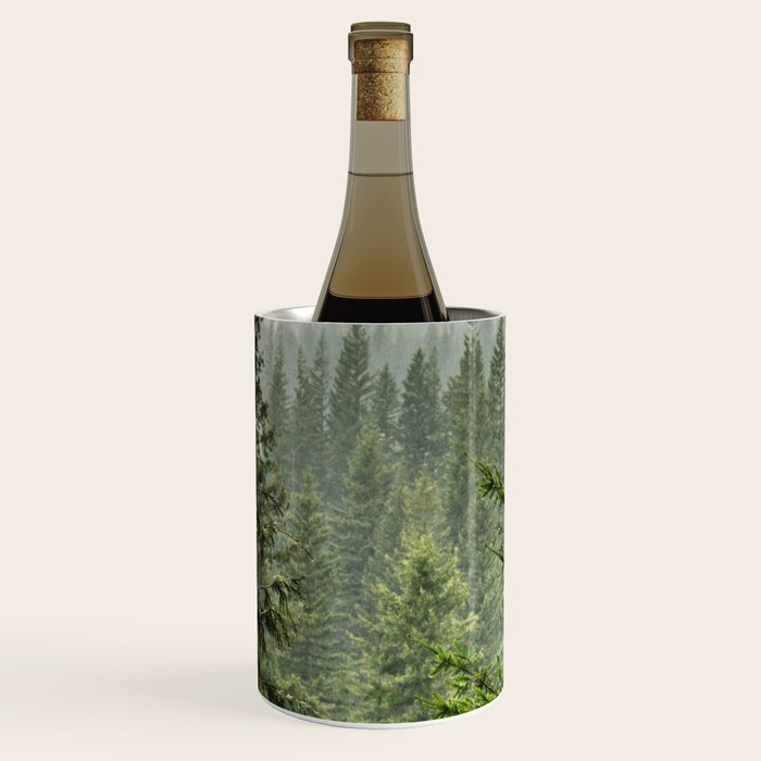Wanderlust Forest - Mountain Adventure in Foggy Woods Wine Chiller Gallery Image 1