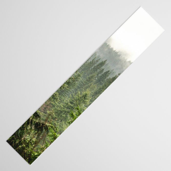 Wanderlust Forest - Mountain Adventure in Foggy Woods Table Runner Gallery Image 3