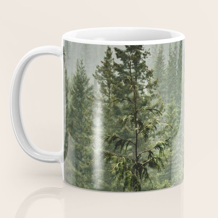 Wanderlust Forest - Mountain Adventure in Foggy Woods Coffee Mug Gallery Image 3