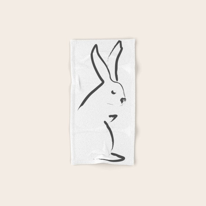 Zen Snow Bunny Bath Towel Gallery Image 1