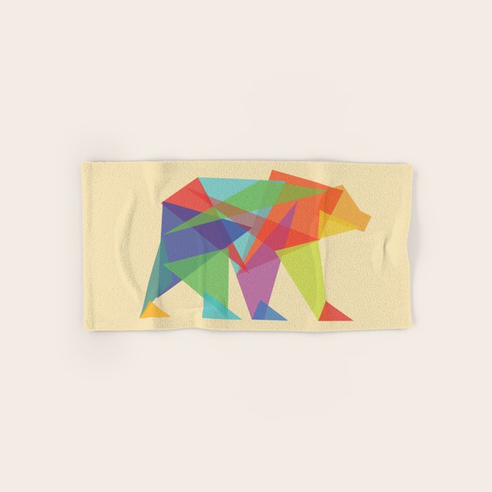 Fractal Geometric bear Bath Towel Gallery Image 1
