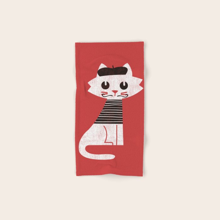 Mark the cat goes to Paris Bath Towel Gallery Image 1