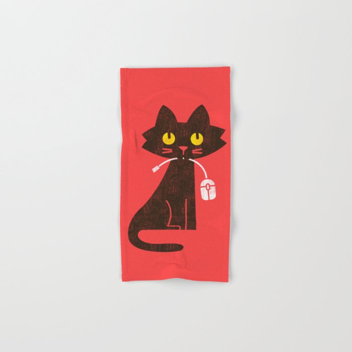 Fitz - Hungry hungry cat (and unfortunate mouse) Bath Towel Gallery Image 1
