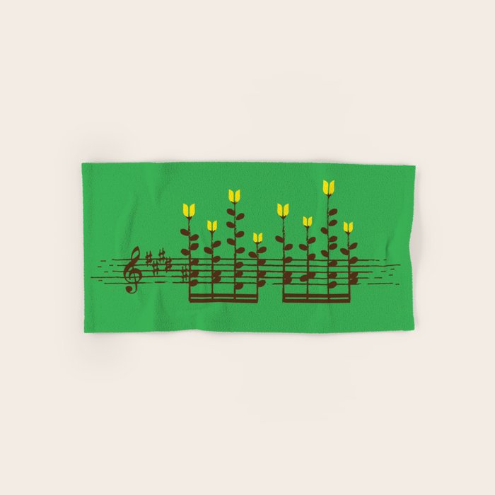 Music notes garden Bath Towel Gallery Image 1