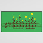 Music notes garden Desk Mat Gallery Image 3