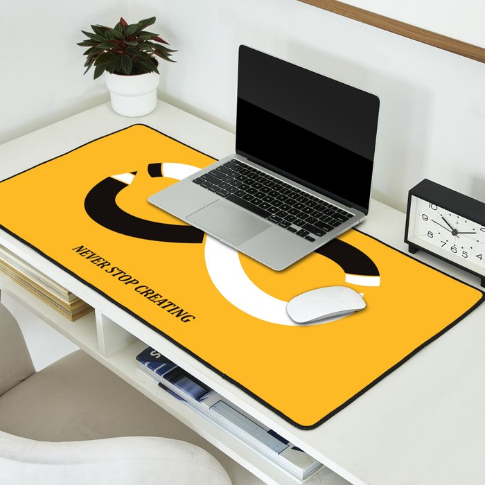 Never stop creating (the infinity pencil) Desk Mat Gallery Image 2