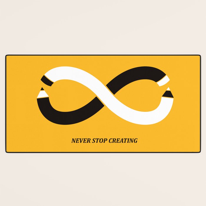 Never stop creating (the infinity pencil) Desk Mat Gallery Image 3