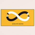 Never stop creating (the infinity pencil) Desk Mat Gallery Image 3
