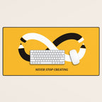 Never stop creating (the infinity pencil) Desk Mat Gallery Image 1