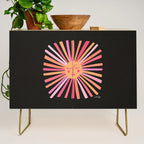 Sunshine - Pink on Charcoal Credenza Gallery Image 1