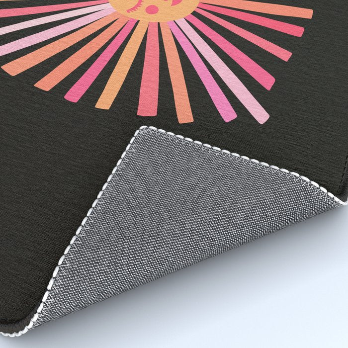 Sunshine - Pink on Charcoal Rug Gallery Image 4