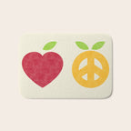 Apple and Orange - Love and Peace Bath Mat Gallery Image 1