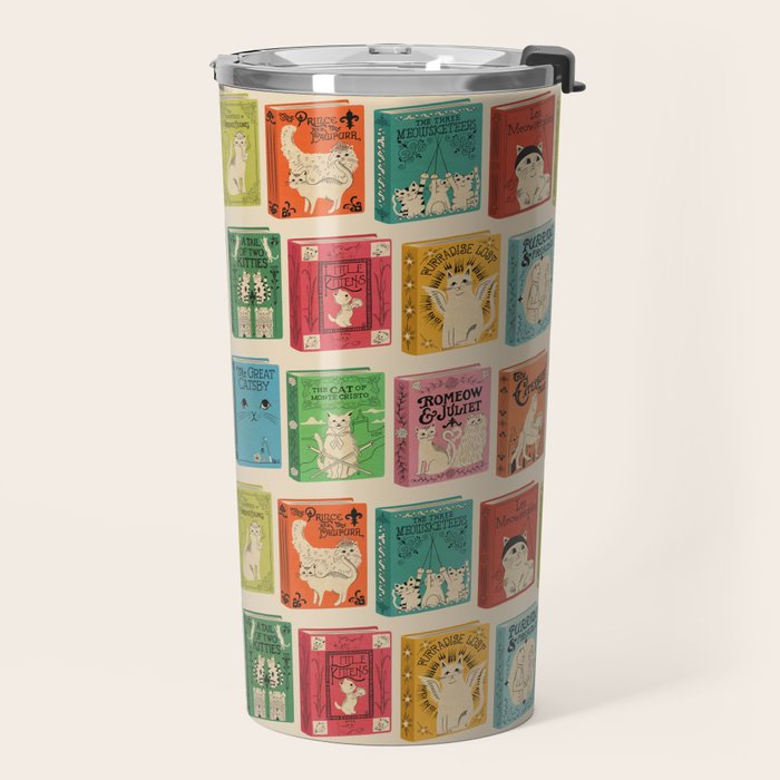 Meowsterpieces of Kiterature - Cat Literature Puns Travel Mug Gallery Image 2