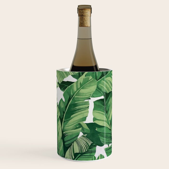 Tropical banana leaves V Wine Chiller Gallery Image 1