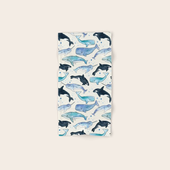 Whales, Orcas & Narwhals Bath Towel