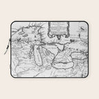 Vintage Map of The Great Lakes (1755) BW Laptop Sleeve Gallery Image 1