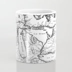 Vintage Map of The Great Lakes (1755) BW Coffee Mug Gallery Image 4