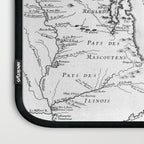Vintage Map of The Great Lakes (1755) BW Laptop Sleeve Gallery Image 3