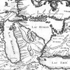 Vintage Map of The Great Lakes (1755) BW Coffee Mug Gallery Image 2