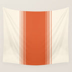 Marmalade Orange and Creme Lines Wall Tapestry Gallery Image 4
