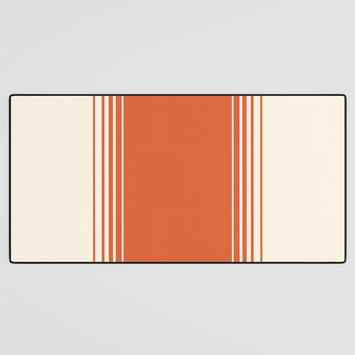 Marmalade Orange and Creme Lines Desk Mat Gallery Image 3