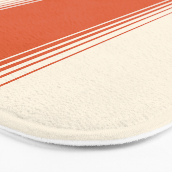 Marmalade Orange and Creme Lines Bath Mat Gallery Image 3