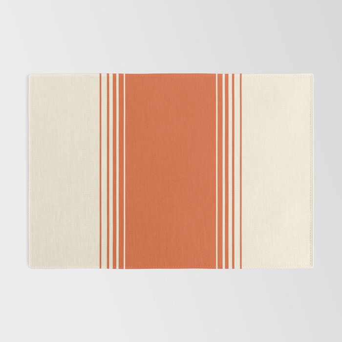 Marmalade Orange and Creme Lines Rug Gallery Image 2