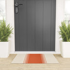 Marmalade Orange and Creme Lines Welcome Mat Gallery Image 3