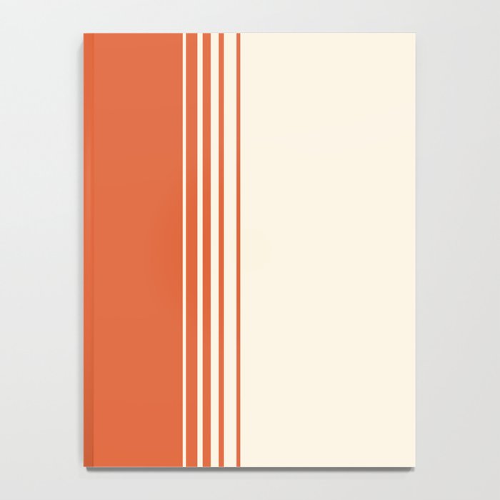 Marmalade Orange and Creme Lines Notebook Gallery Image 4