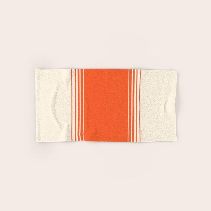 Marmalade Orange and Creme Lines Towels Gallery Image 1