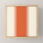 Marmalade Orange and Creme Lines Mini Art Print Gallery Image 1