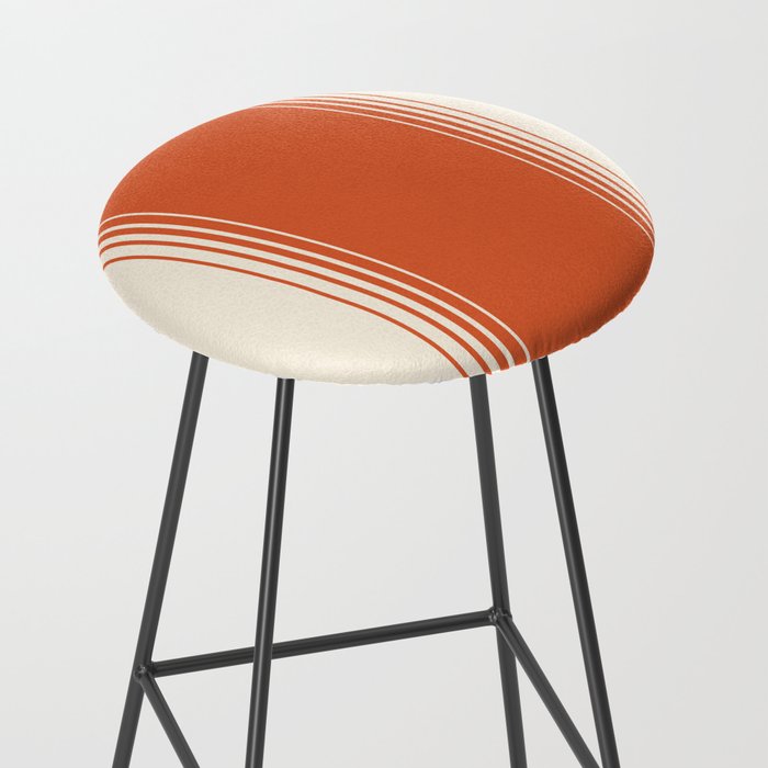 Marmalade Orange and Creme Lines Stool Gallery Image 2