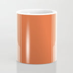 Marmalade Orange and Creme Lines Coffee Mug Gallery Image 4