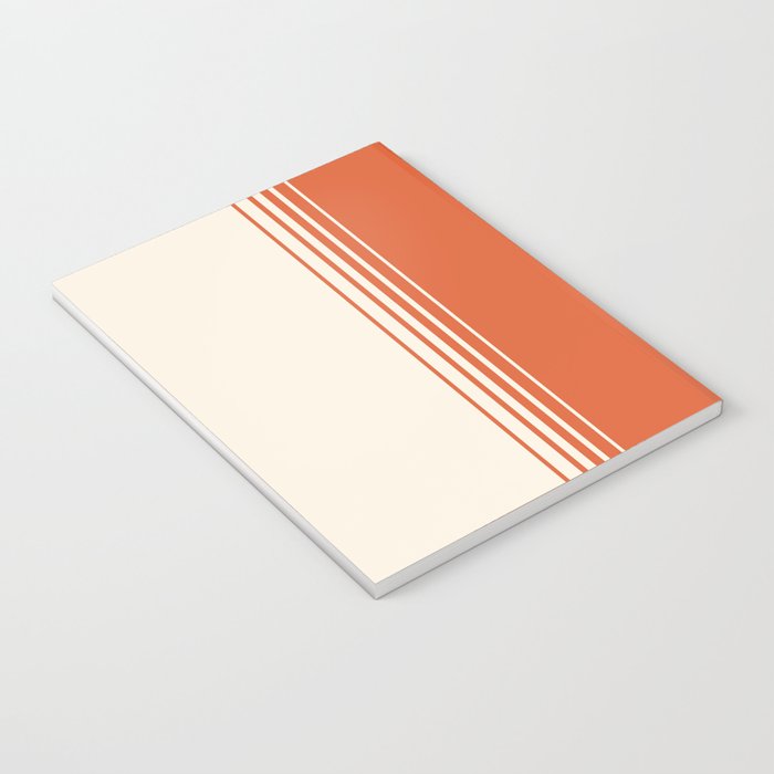 Marmalade Orange and Creme Lines Notebook Gallery Image 3